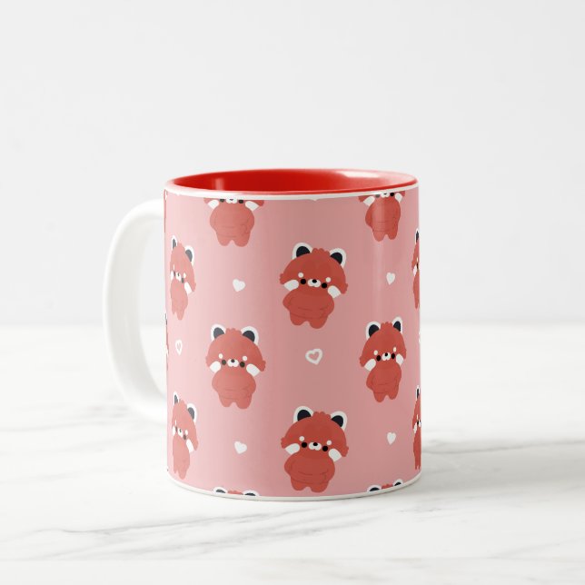 Tasse 2 Couleurs Chonky Red Panda (Devant gauche)