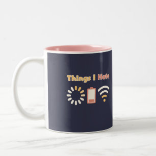Tasse 2 Couleurs Choses que je déteste Codage informatique