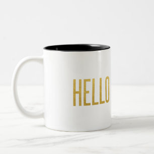 Tasse 2 Couleurs Chouchou de feuille d'or bonjour