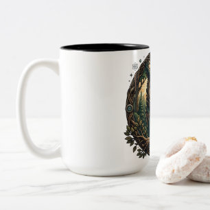 Tasse 2 Couleurs Chouette Cybernétique Nature vs Technologie Steamp