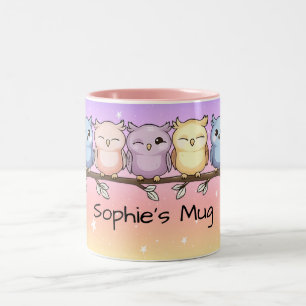 Tasse 2 Couleurs Chouette : Nuits de rêve et Ciel étoilé