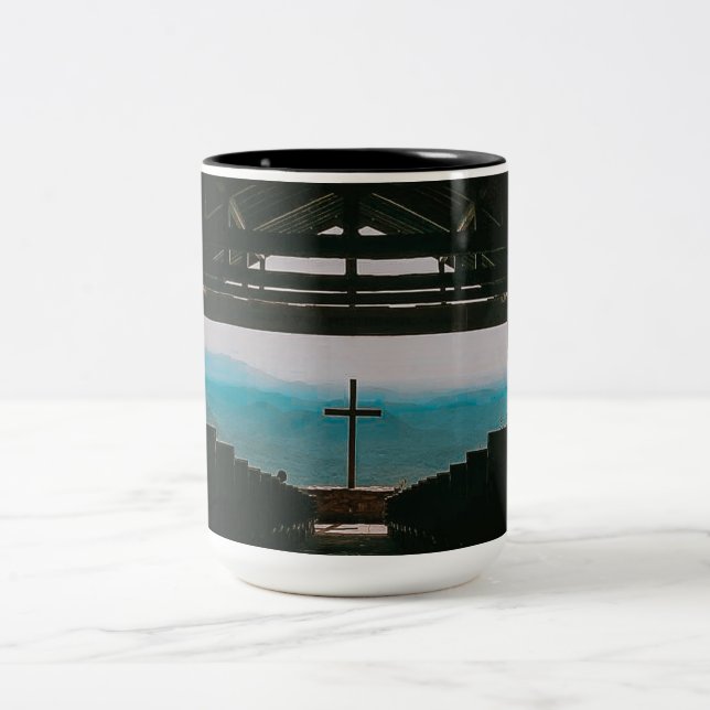 Tasse 2 Couleurs Christian Jolie Place Chapelle extérieure Carolina (Centre)
