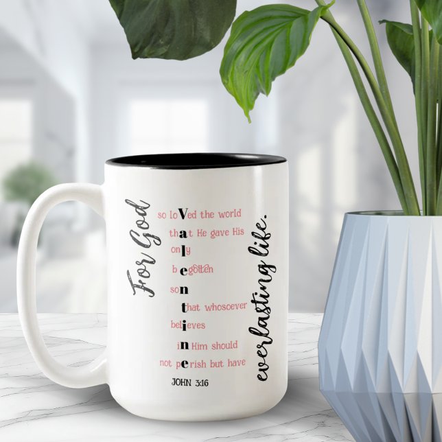 Tasse 2 Couleurs Christian Valentine Day cadeau romantique personna (Christian Valentine Day Personalized Romantic Gift Two-Tone Coffee Mug)