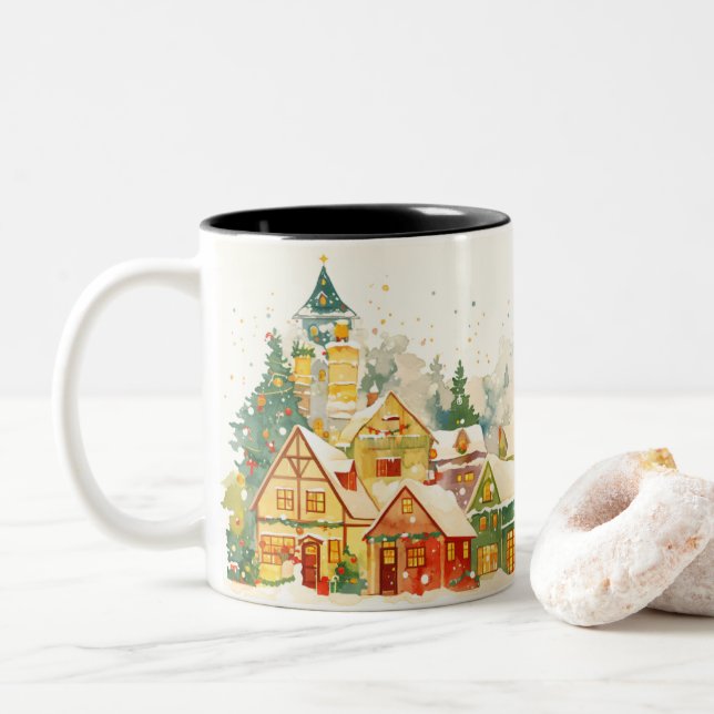 Tasse 2 Couleurs  Christmas (Avec donut)