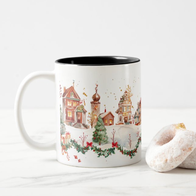Tasse 2 Couleurs  Christmas (Avec donut)