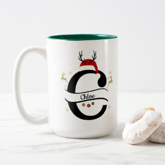 Tasse 2 Couleurs Christmas Alphabet Collection – Letter C Design