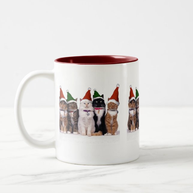 Tasse 2 Couleurs Christmas of cat - (Gauche)