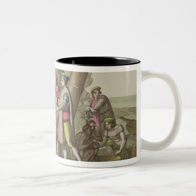 Tasse 2 Couleurs Christophe Colomb (1451-1506) avec Ameri indigène (Droit)
