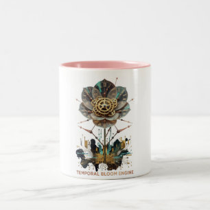 Tasse 2 Couleurs Chrono-Flore : L'Âme Mécanique de la Nature