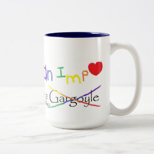 Tasse 2 Couleurs Chute dans l'amour avec un arc-en-ciel de lutin