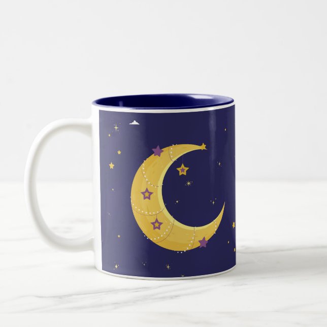 Tasse 2 Couleurs Ciel nocturne avec étoiles (Gauche)