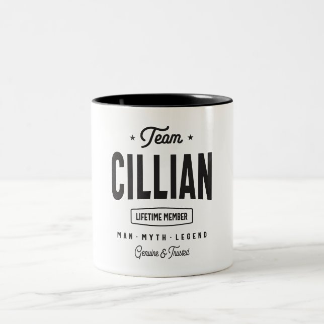 Tasse 2 Couleurs Cillian Lifetime Membre Nom personnalisé Cillian (Centre)