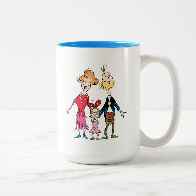 Tasse 2 Couleurs Cindy Lou Who's Family Portrait (Droit)
