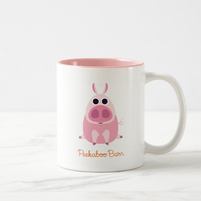 Tasse 2 Couleurs Circonspect le porc (Droit)