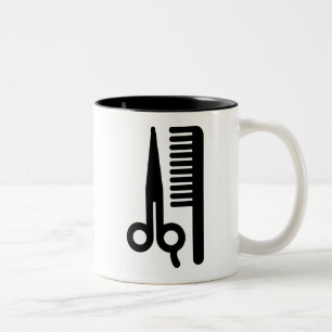 Tasse 2 Couleurs Ciseaux et peigne