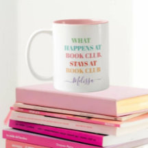 Citation amusante du club de livre Coloré Nom Café