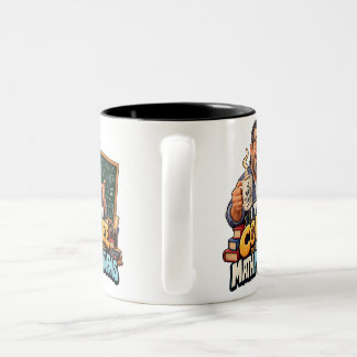 Tasse 2 Couleurs Citation de café drôle de professeur de mathématiq