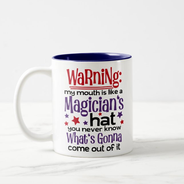 Tasse 2 Couleurs Citation de café sarcastique (Gauche)