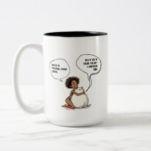 Tasse 2 Couleurs Citation de chat de soutien émotionnel introverti