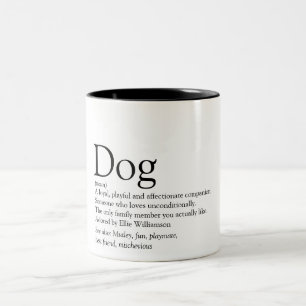 Tasse 2 Couleurs Citation de définition de chien la plus mignonne d
