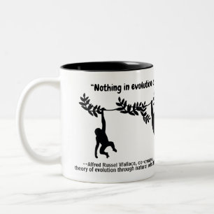 Tasse 2 Couleurs Citation de grands scientifiques avec des singes