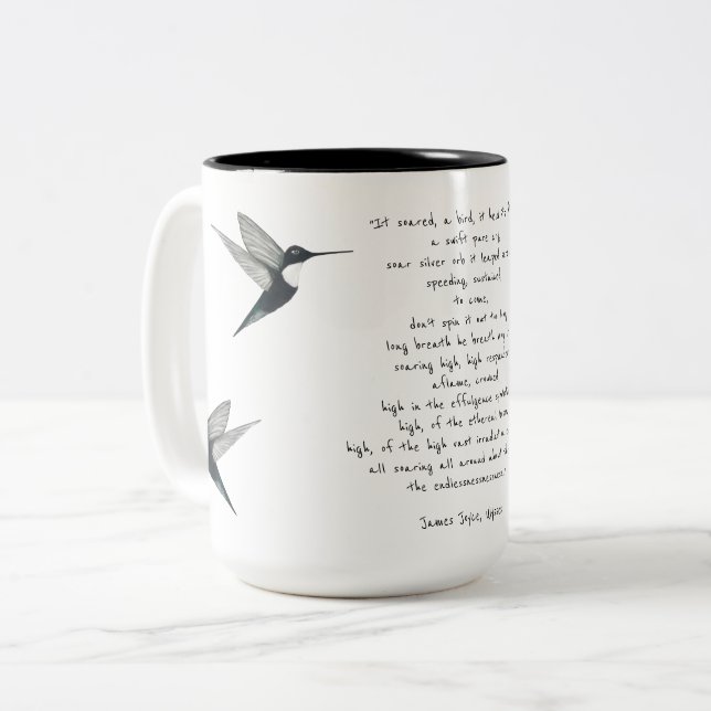 Tasse 2 Couleurs Citation de James Joyce (Devant gauche)