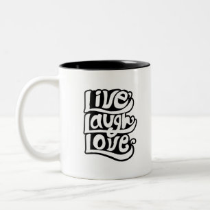 Tasse 2 Couleurs Citation de la typographie de l'amour écrit à la m