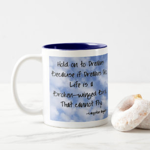 Tasse 2 Couleurs Citation de Langston Hughes Dreams