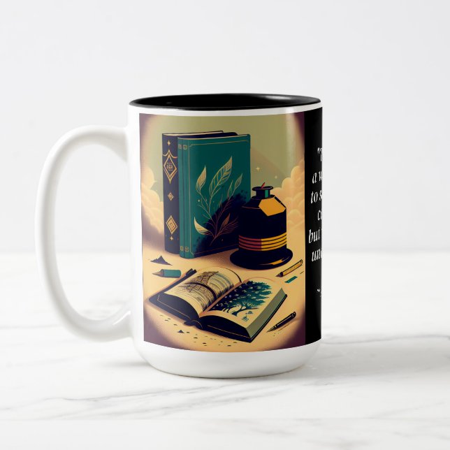 Tasse 2 Couleurs Citation de l'auteur (Gauche)