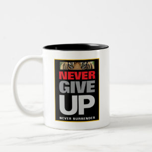 Tasse 2 Couleurs Citation de motivation Ne jamais abandonner Ne jam