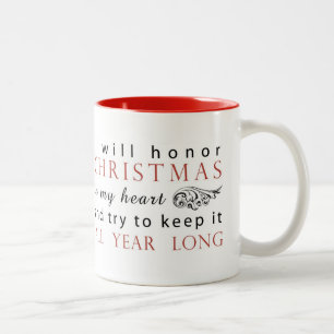 Tasse 2 Couleurs Citation de Noël de Charles Dickens