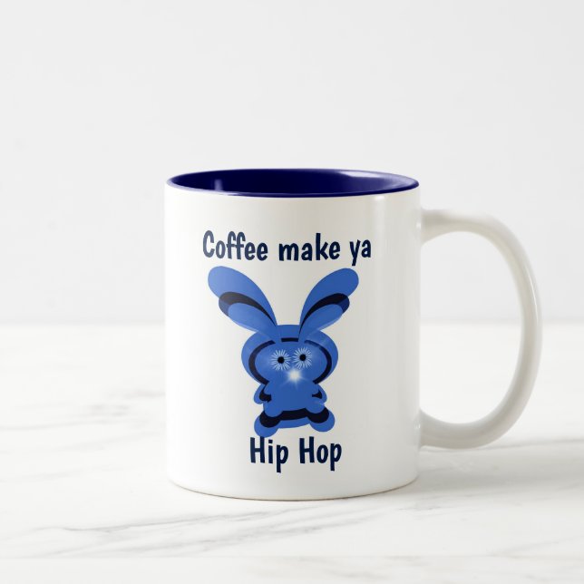 Tasse 2 Couleurs Citation de Pâques de Bunny  (Droit)