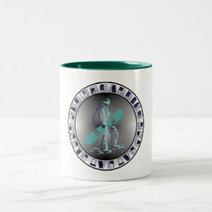 Tasse 2 Couleurs Citation de snowboard – Manger Dormir Snowboard Ré