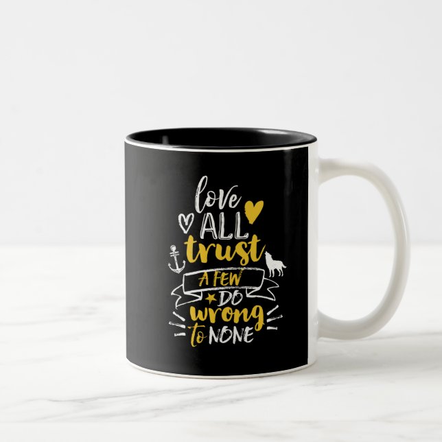 Tasse 2 Couleurs Citation de vie Inspirationnelle Aimer Trust Faite (Droit)