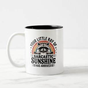 Tasse 2 Couleurs Citation drôle et sarcastique de raton laveur pour