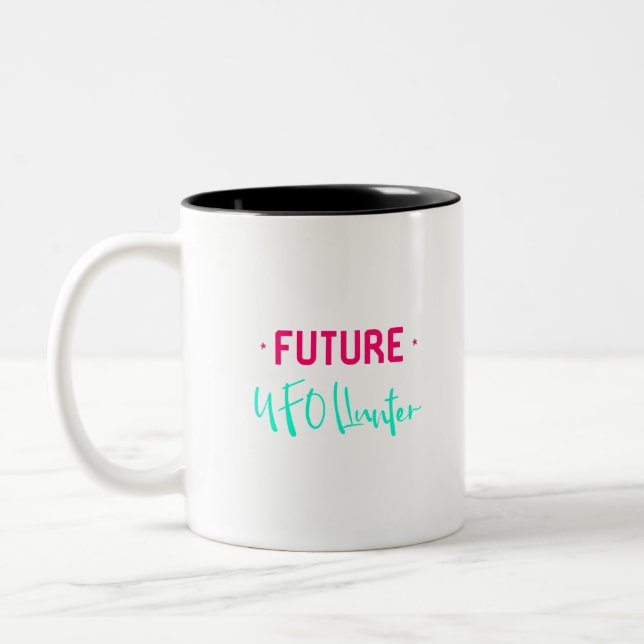 Tasse 2 Couleurs Citation étrangère de l'espace de futur d'UFO (Gauche)