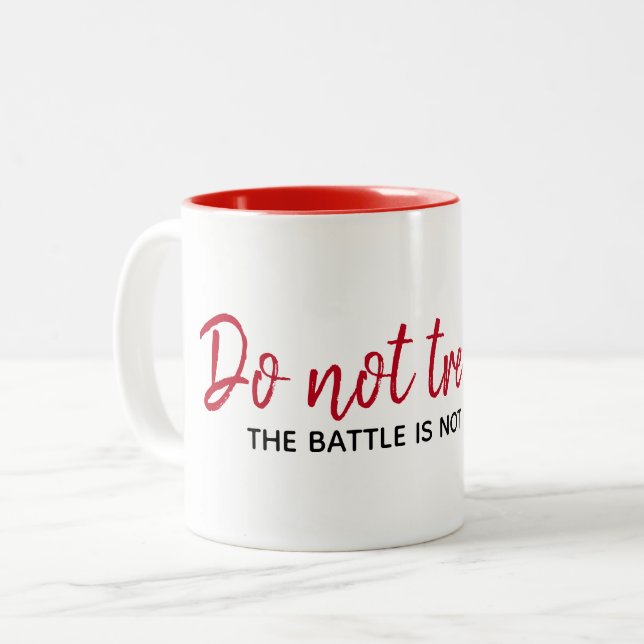 Tasse 2 Couleurs Citation Inspirationnelle En Blanc (Devant gauche)
