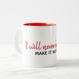 Tasse 2 Couleurs Citation Inspirationnelle En Blanc