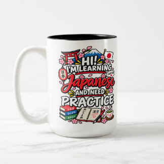 Tasse 2 Couleurs Citation J'apprends le Japonais