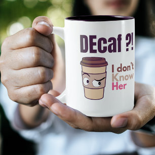 Tasse 2 Couleurs Citation maman amateur de café drôle déca