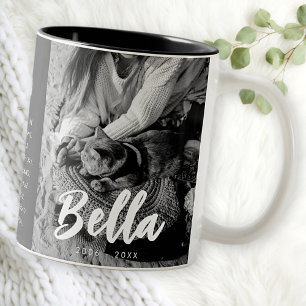 Tasse 2 Couleurs Citation Memorial Pet Cat Modern Simple Photo Chic