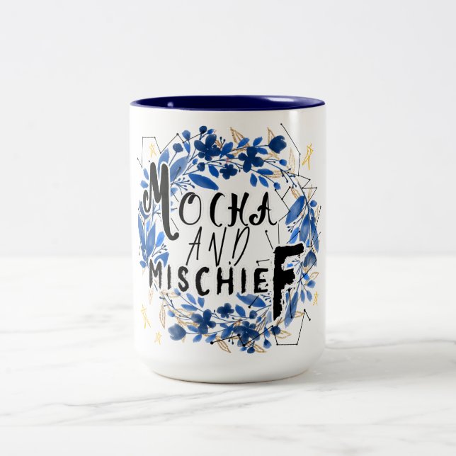 Tasse 2 Couleurs Citation mignonne Mocha et trompe (Centre)