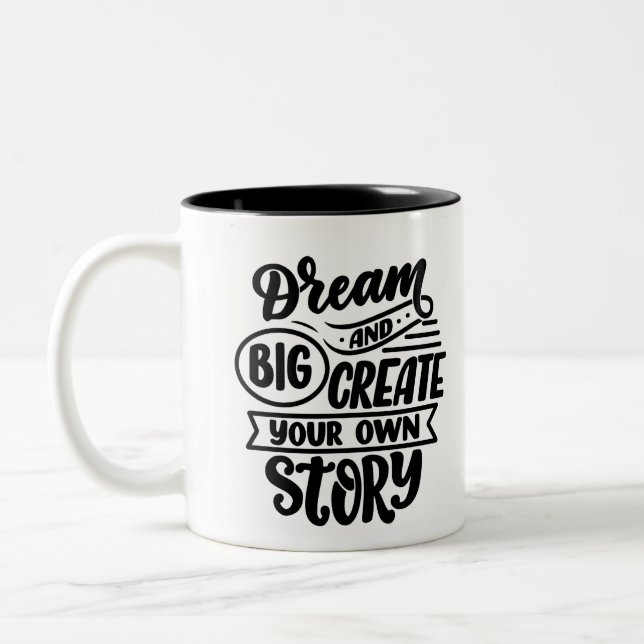 Tasse 2 Couleurs Citation motivationnelle pour Inspirer et motiver (Gauche)