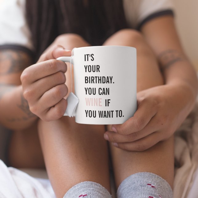 Tasse 2 Couleurs Citations d'anniversaire amusantes | Joyeux annive (Créateur téléchargé)