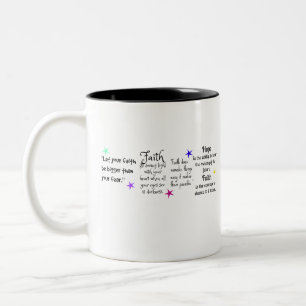 Tasse 2 Couleurs Citations inspirantes sur la foi et l'espoir