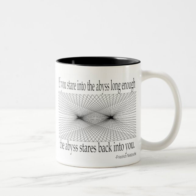 Tasse 2 Couleurs Citations - Nietzsche, abîme - (Droit)