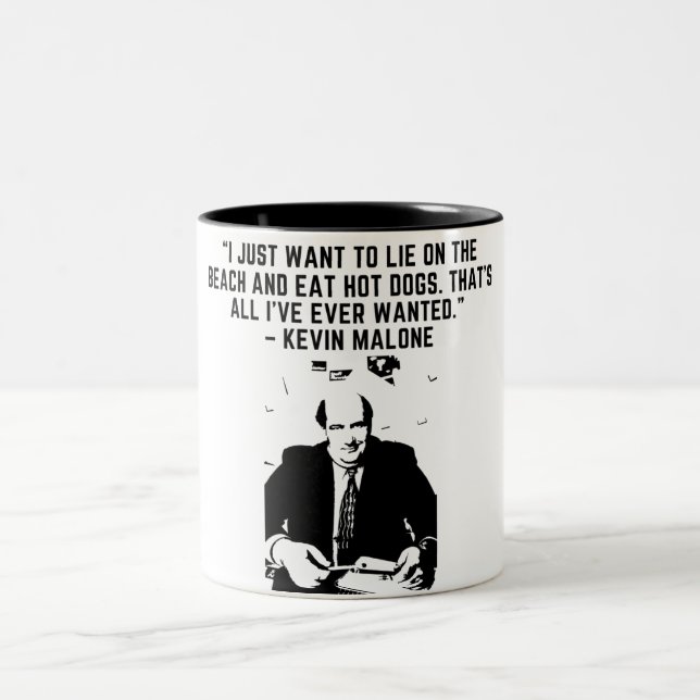 Tasse 2 Couleurs Citations Office - KEVIN (Centre)