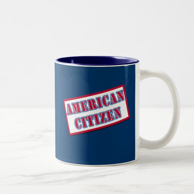 Tasse 2 Couleurs Citoyen américain (Droit)
