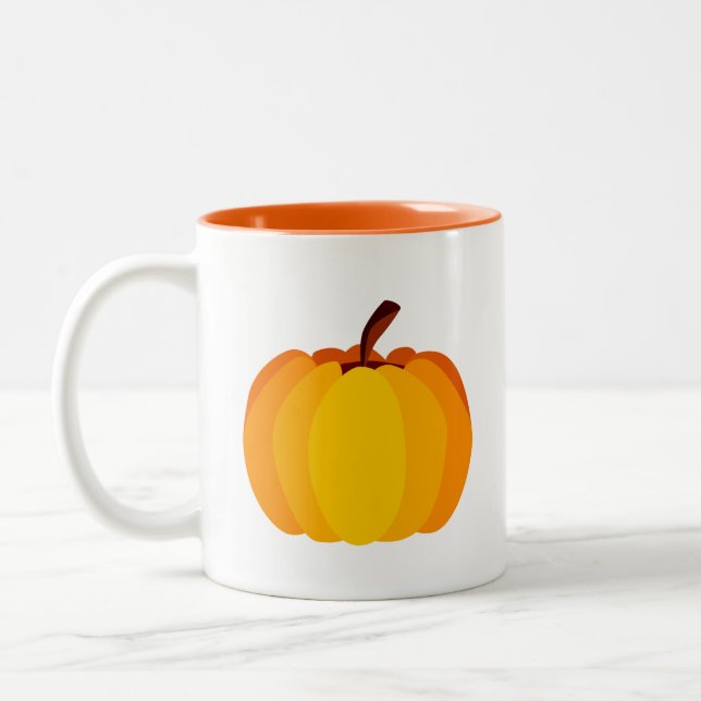 Tasse 2 Couleurs Citrouille orange (Gauche)