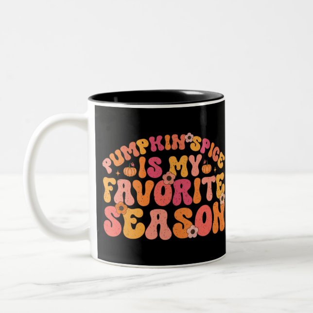 Tasse 2 Couleurs Citrouille Spice est ma saison préférée (Gauche)